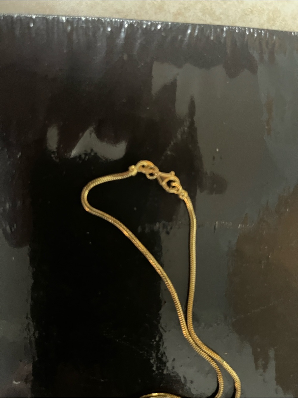 18 Kt Necklace with Black Orb and diamonds - Picture 3 of 7